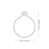 MyFamily - Hushtag Circle ID Tag with Rubber